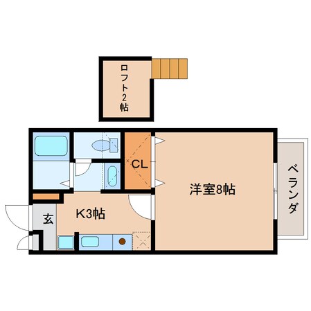 近鉄奈良駅 バス10分  南方町下車：停歩4分 2階の物件間取画像